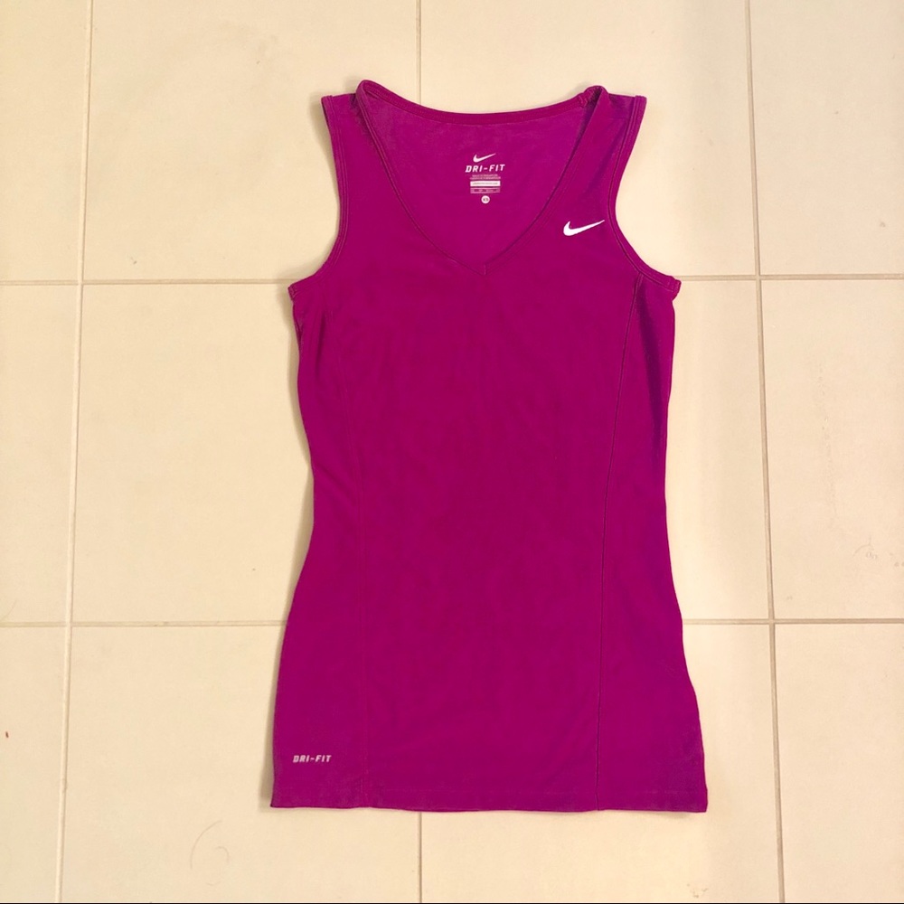Nike ✔️ Women’s Vintage DRI-FIT Workout Tank Top Magenta XS EUC